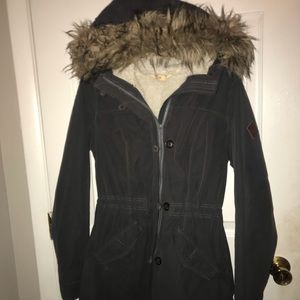 Hollister grey winter jacket parka